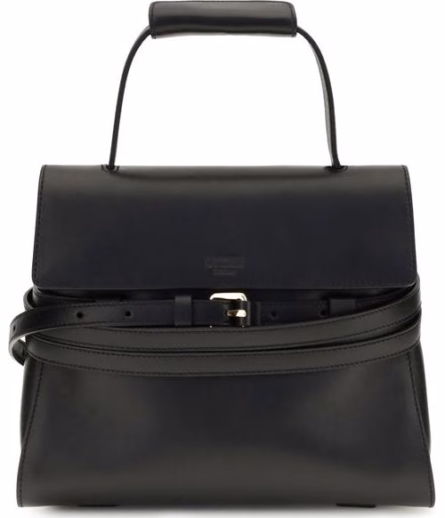 Moschino Black Calf Leather Bos Taurus Shoulder Bag