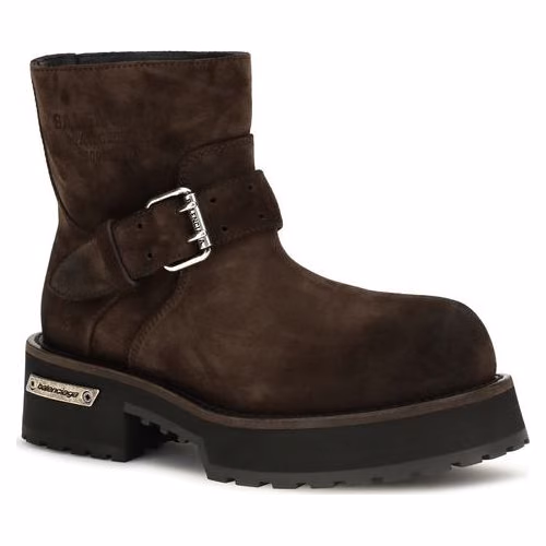 Balenciaga Brown Calf Leather Bos Taurus Ankle Boots