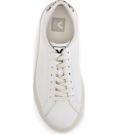 Veja White Calf Leather Bos Taurus Low Top Sneakers