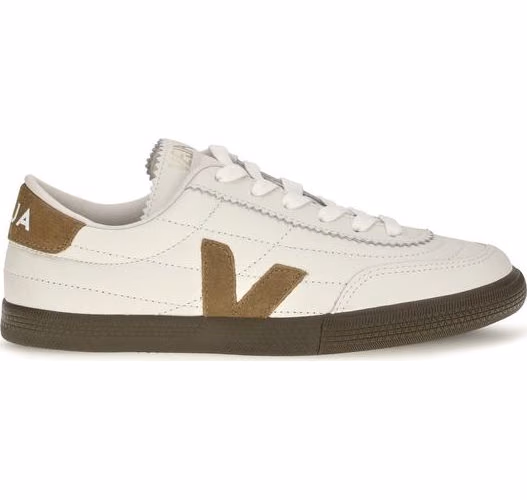 Veja White Calf Leather Bos Taurus Low Top Sneakers