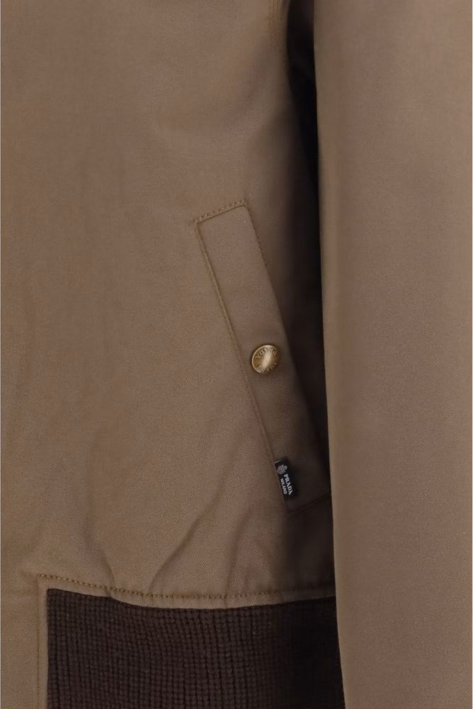 Prada Brown Cotton Full-Length Jacket