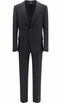 Black Wool Oves Aries Two-Piece Suit
