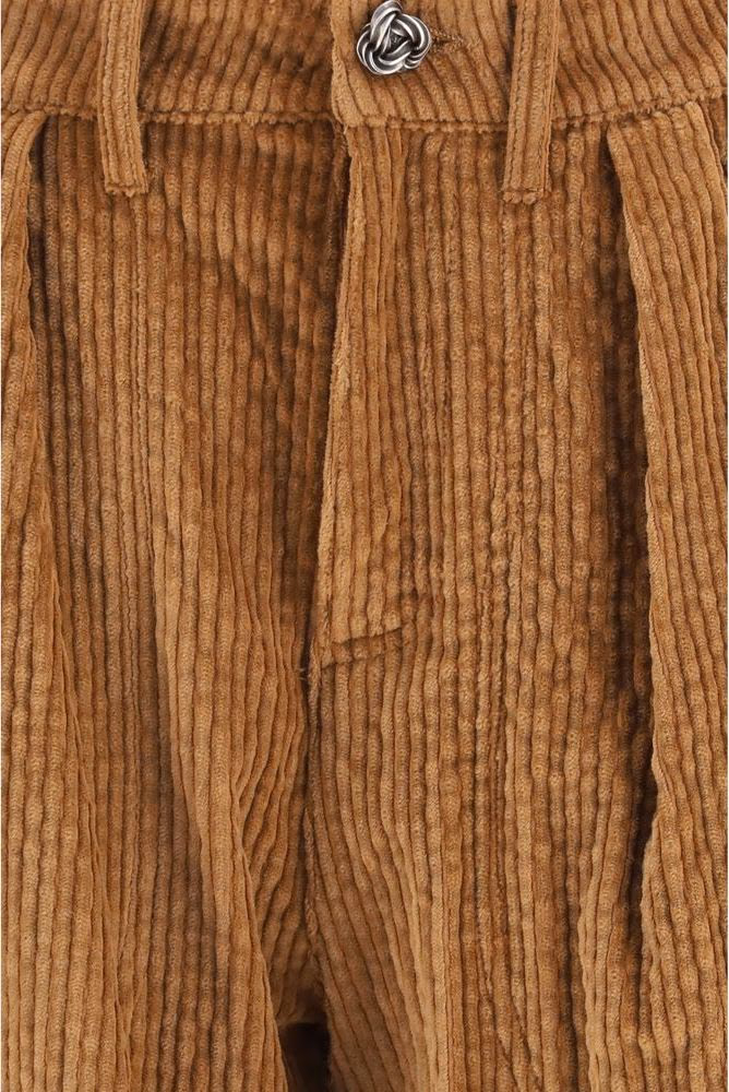 Kristina Ti Brown Cotton Casual Pants