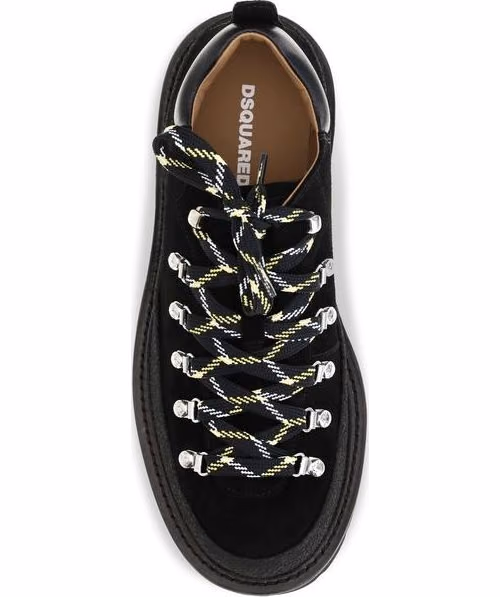 Dsquared² Black Calf Leather Bos Taurus Athletic Sneakers