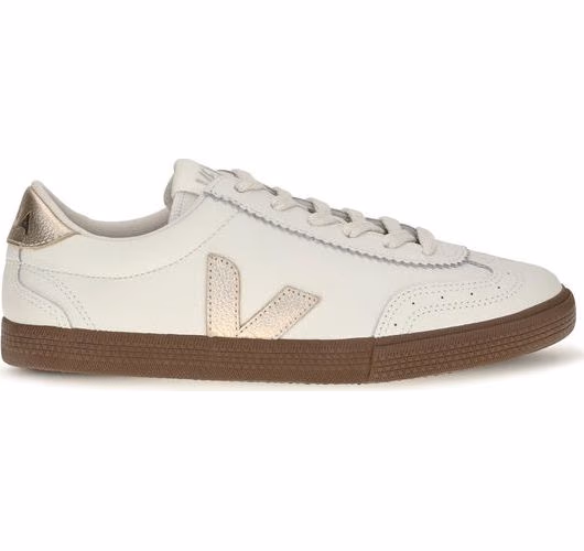 Veja White Calf Leather Bos Taurus Low Top Sneakers