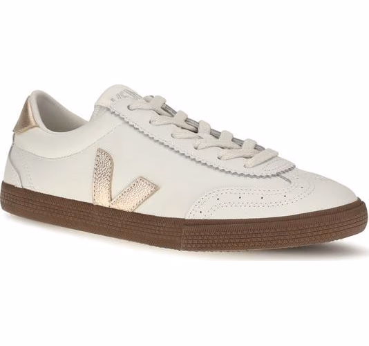 Veja White Calf Leather Bos Taurus Low Top Sneakers