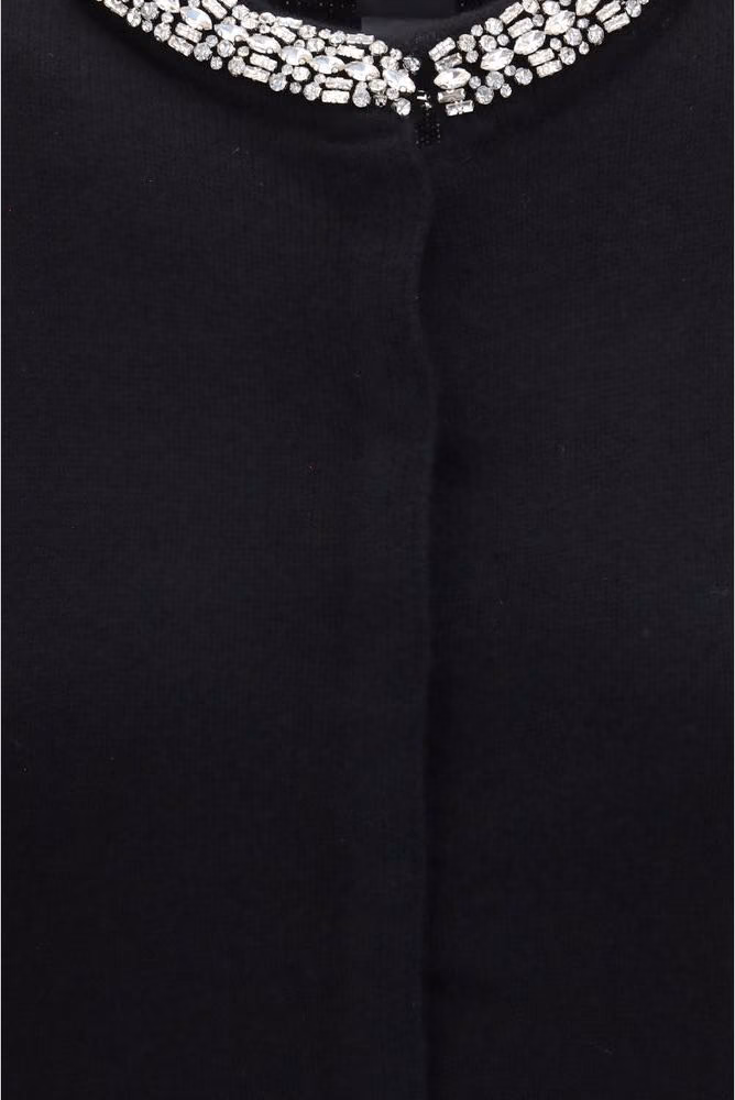 PINKO Black Wool Oves Aries Cardigan