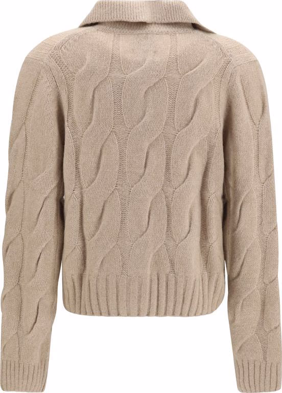 Allude Beige Cashmere Cardigan