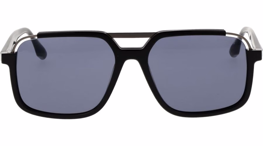 Trussardi Black Acetate & Stainless Steel Sunglasses