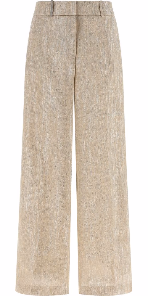 Peserico Beige Viscose Casual Pants