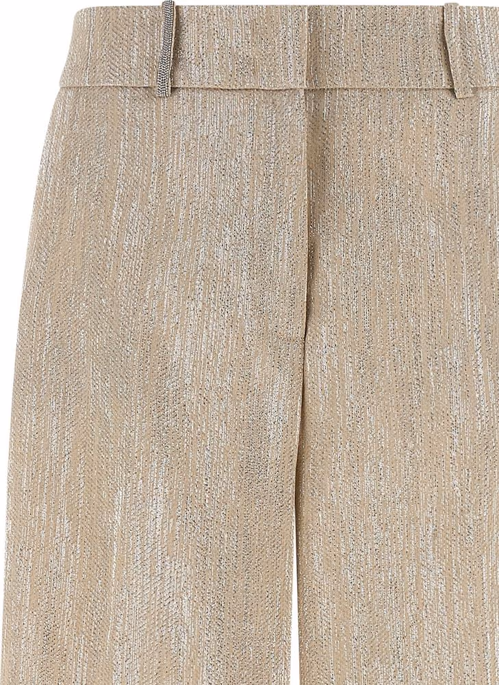 Peserico Beige Viscose Casual Pants