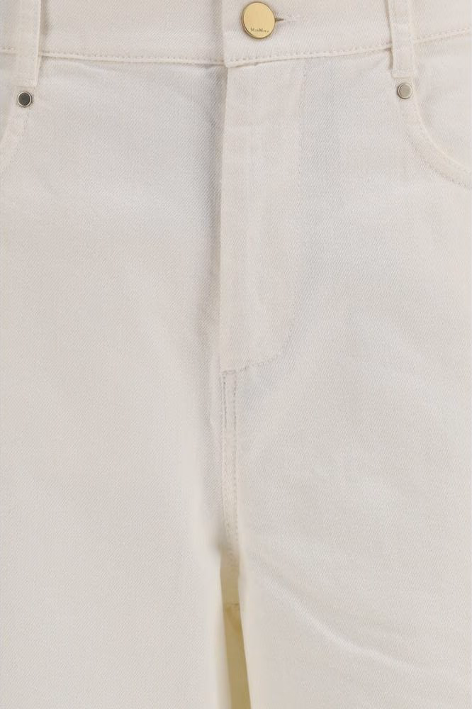 'S Max Mara White Cotton Casual Pants