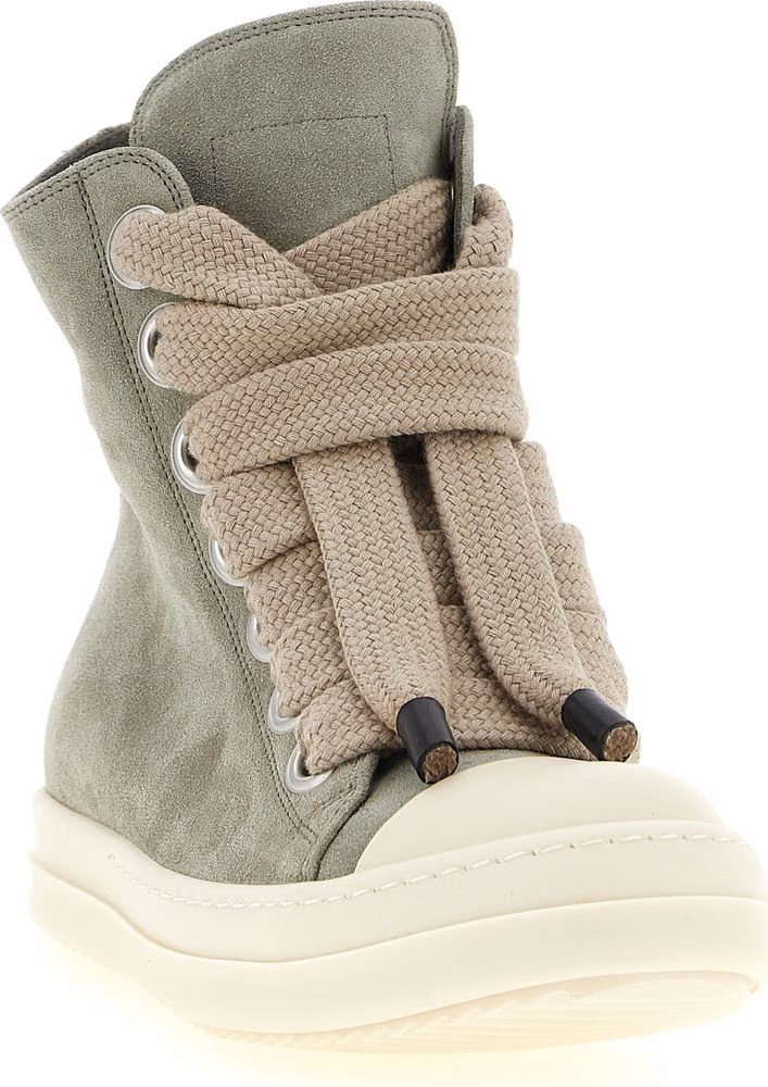 Rick Owens Bicolor Calfskin High Top Sneakers