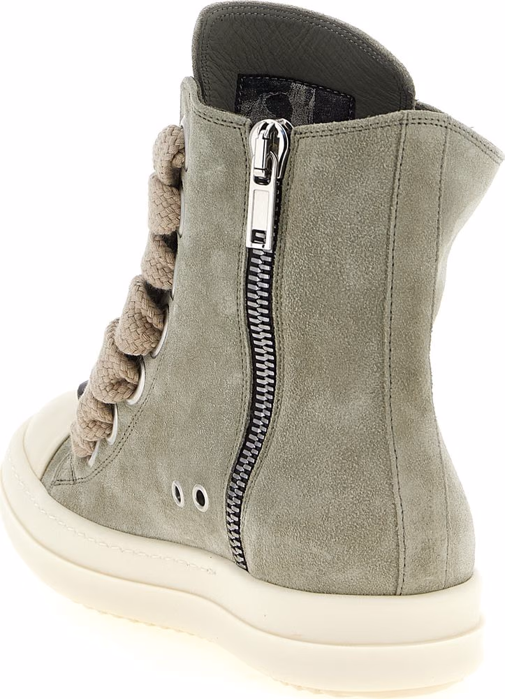 Rick Owens Bicolor Calfskin High Top Sneakers