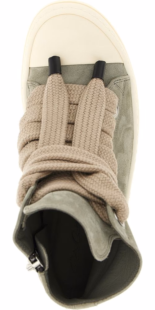 Rick Owens Bicolor Calfskin High Top Sneakers