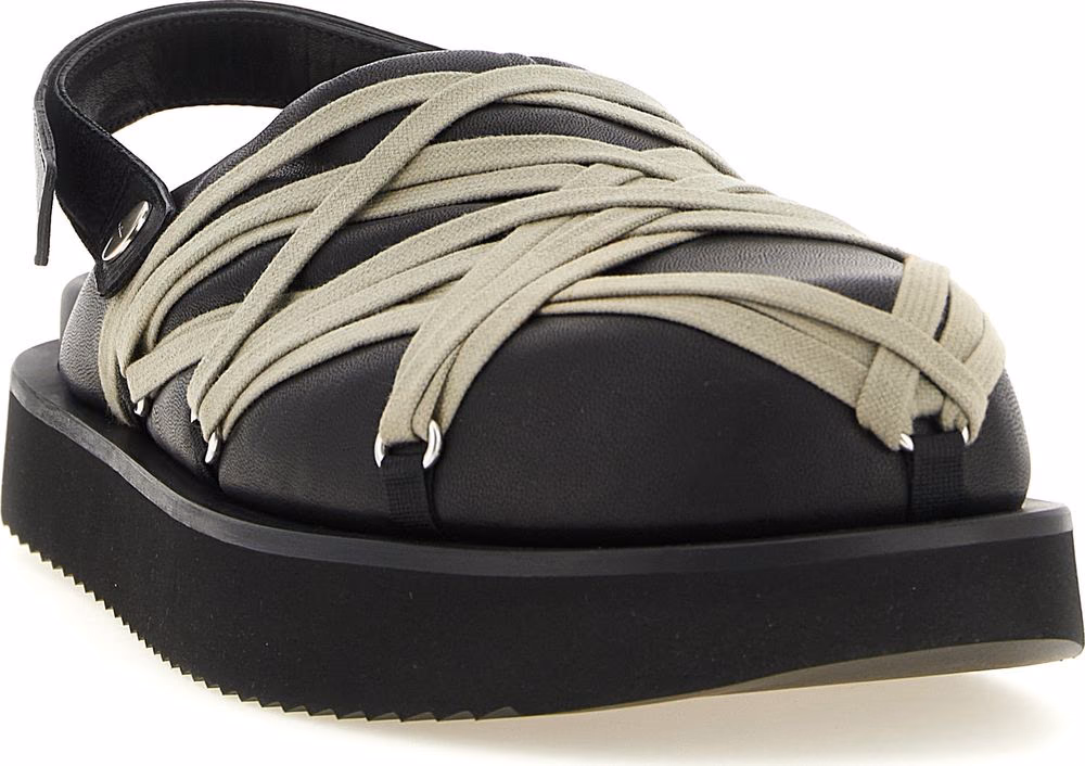 Rick Owens Black Ramie Mules