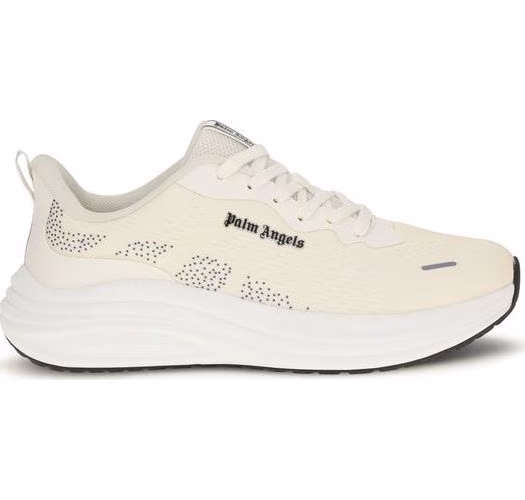 Palm Angels Beige Fabric Low Top Sneakers