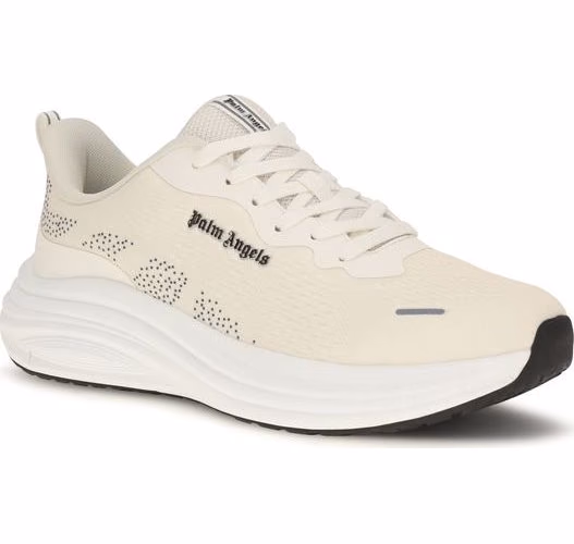 Palm Angels Beige Fabric Low Top Sneakers