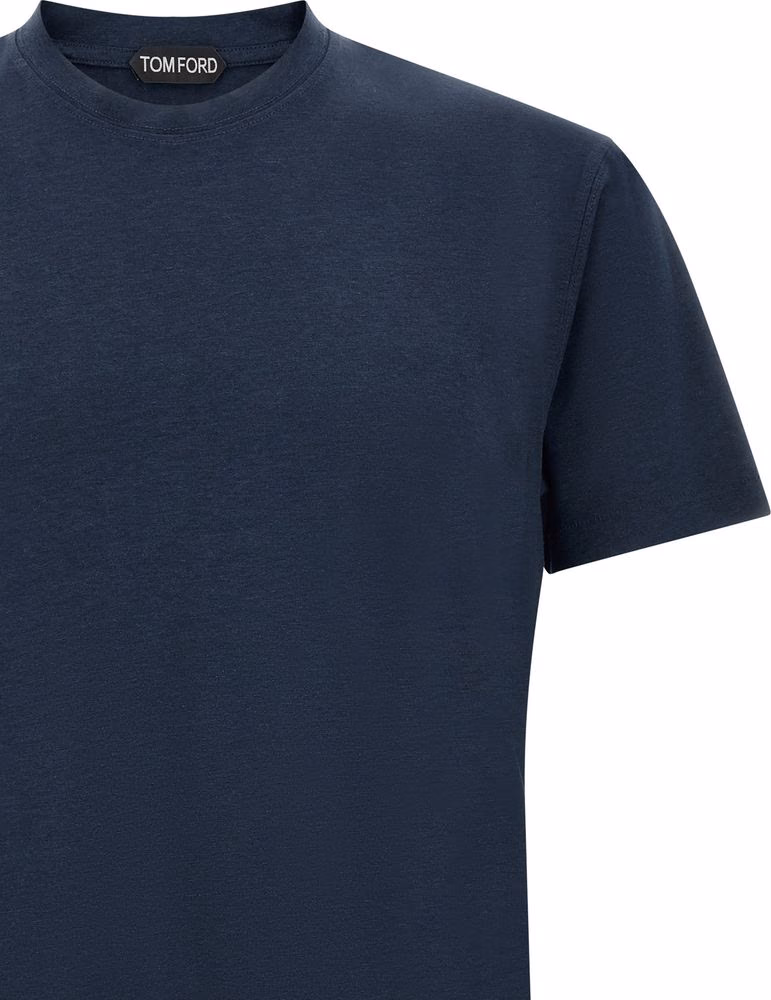 Tom Ford Blue Lyocell T-Shirt