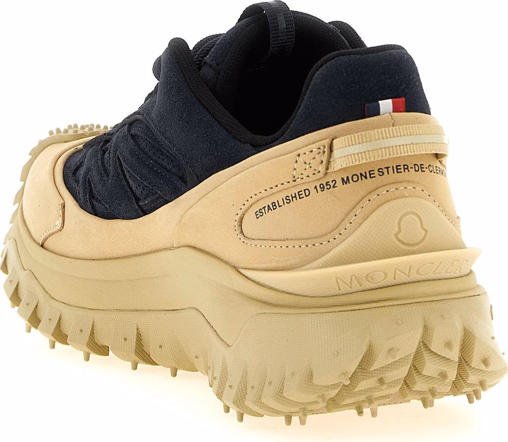 Moncler Blue Leather Athletic Sneakers