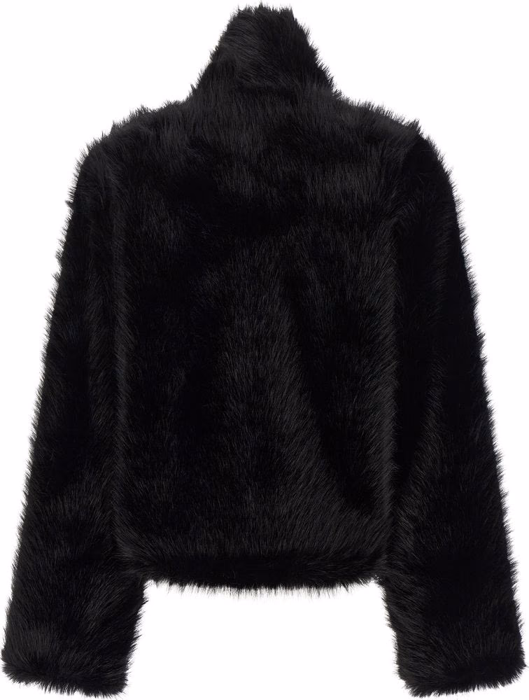 B&B COUTURE Black Polyester Full-Length Jacket