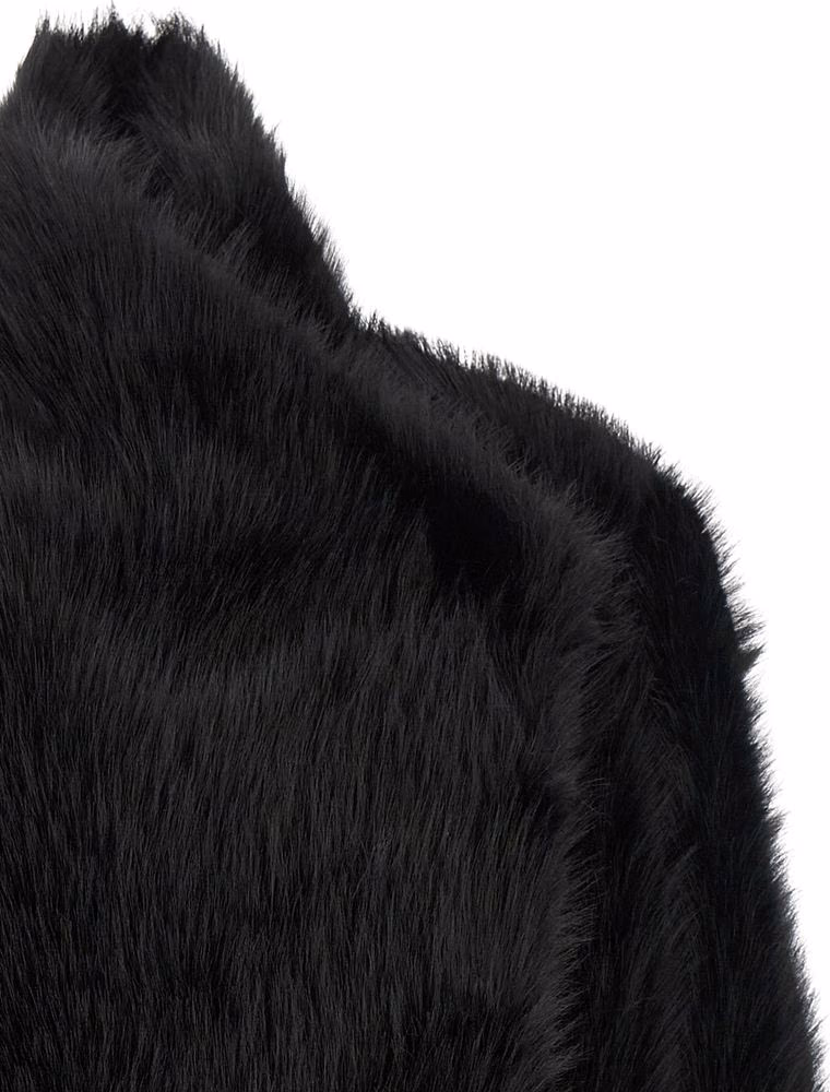 B&B COUTURE Black Polyester Full-Length Jacket