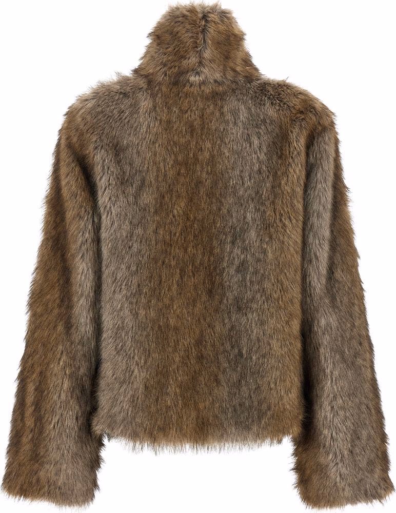 B&B COUTURE Brown Polyester Coat