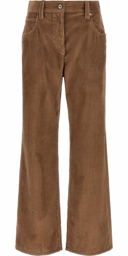 Brunello Cucinelli Brown Cotton Casual Pants