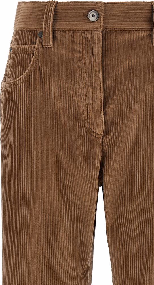 Brunello Cucinelli Brown Cotton Casual Pants
