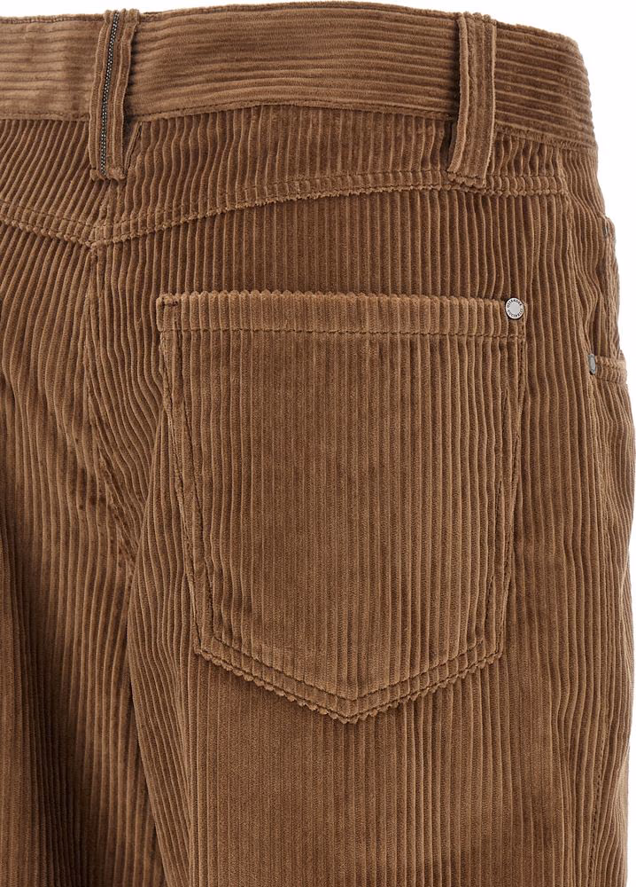 Brunello Cucinelli Brown Cotton Casual Pants