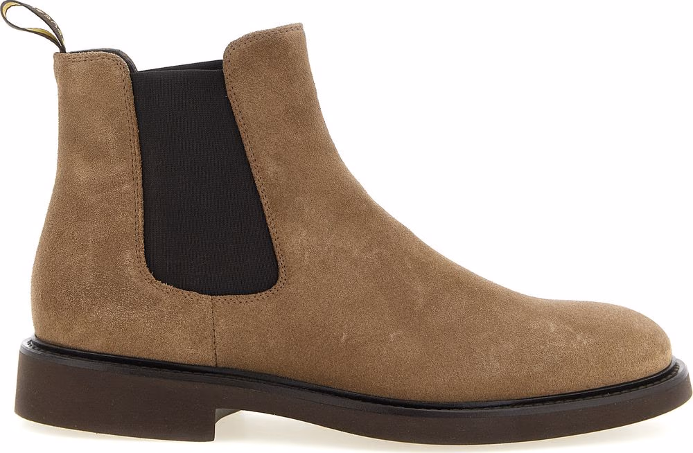 Doucal's Beige Lamb Leather Ankle Boots