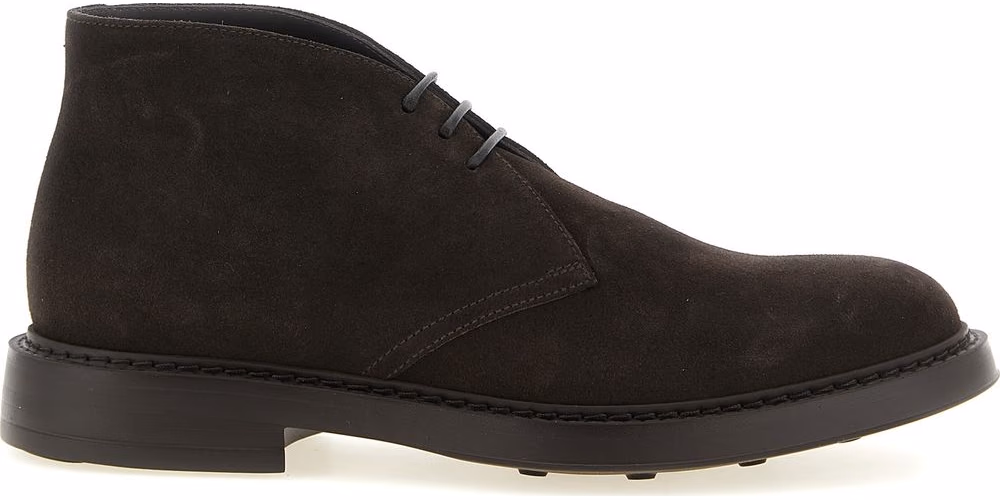 Doucal's Brown Lamb Leather Ankle Boots