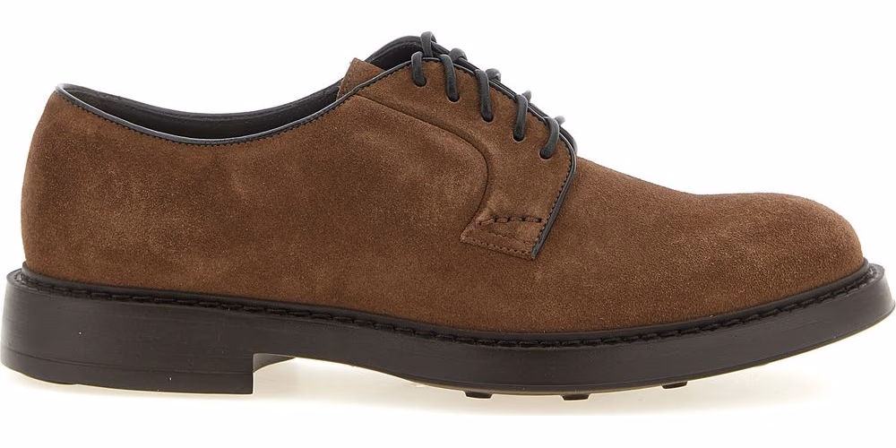 Doucal's Brown Lamb Leather Oxfords And Derbies