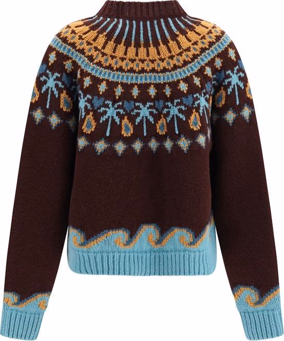 Alanui Bordeaux Wool Oves Aries Sweatshirt