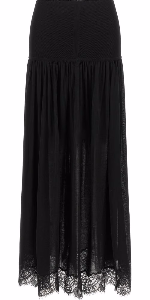 Zimmermann Black Lyocell Mini Skirt
