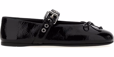 Black Calfskin Ballet Flats