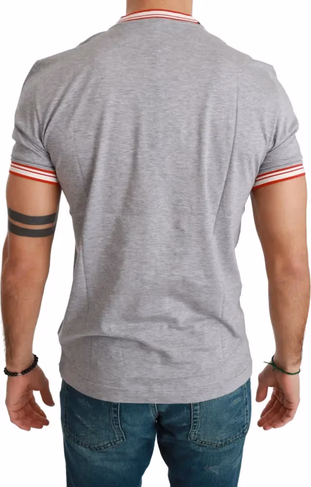Dolce & Gabbana Gray Cotton Top 2019 Year of the Pig T-shirt