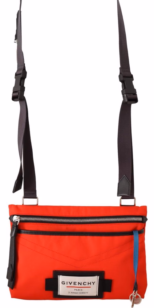 Givenchy Red Polyamide Downtown Flat Crossbody Bag