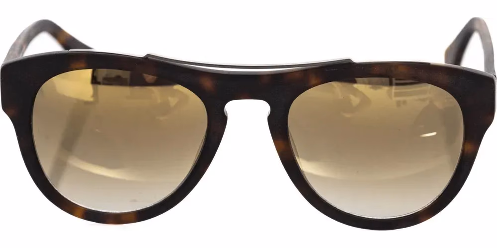 Frankie Morello Brown Acetate Mens Sunglasses