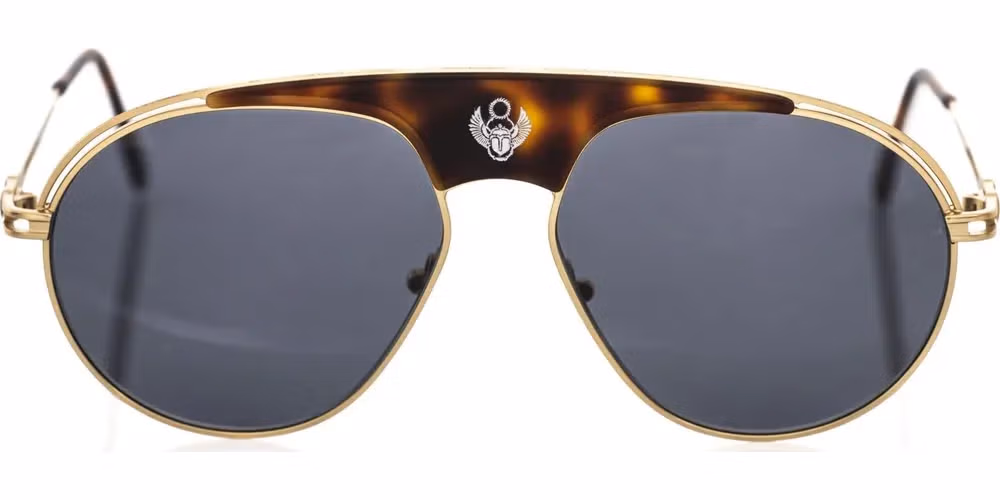 Frankie Morello Brown Metallic Fibre Men Sunglass