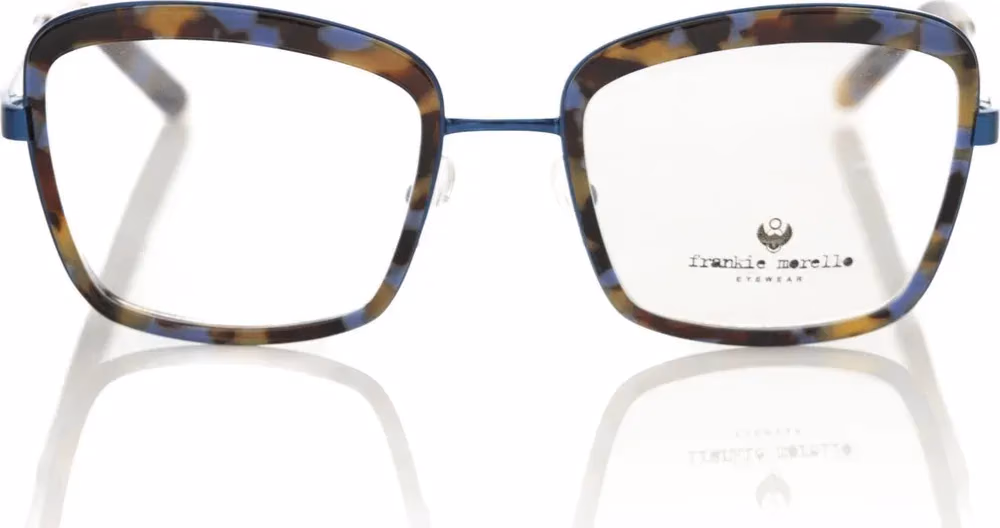 Frankie Morello Blue Metallic Women's Eyeglass Frame