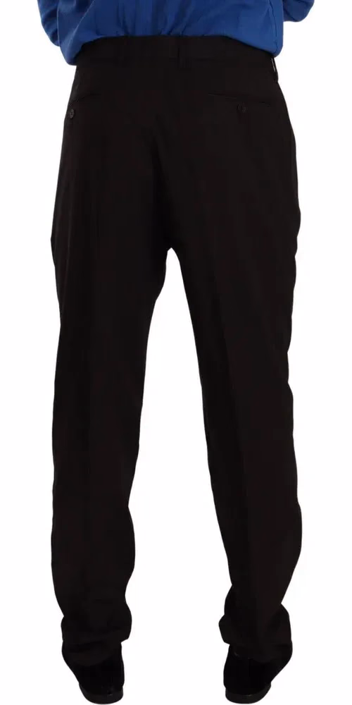 Dolce & Gabbana Brown Wool Skinny Formal Dress Pants