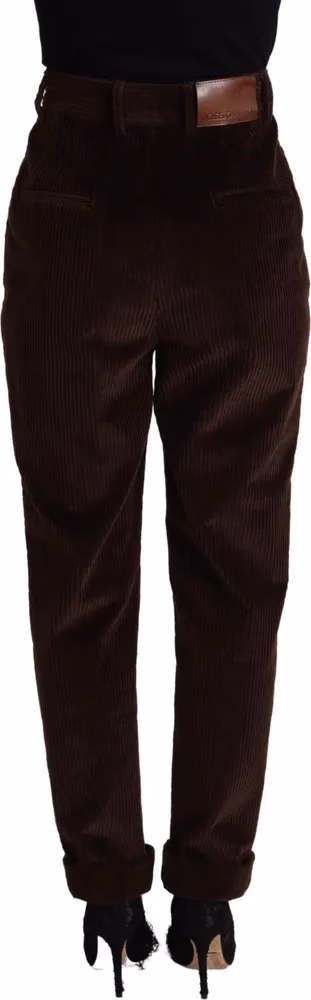 Dolce & Gabbana Bordeaux Corduroy Cotton Trouser Tapered Pants