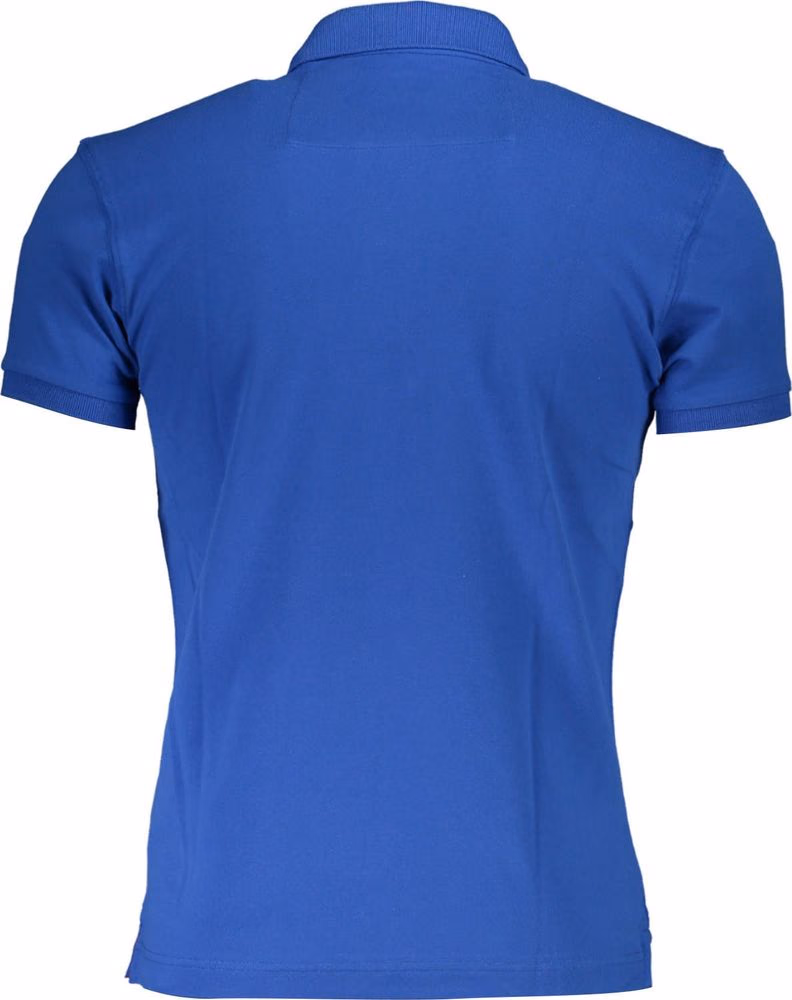 La Martina Blue Cotton Polo Shirt