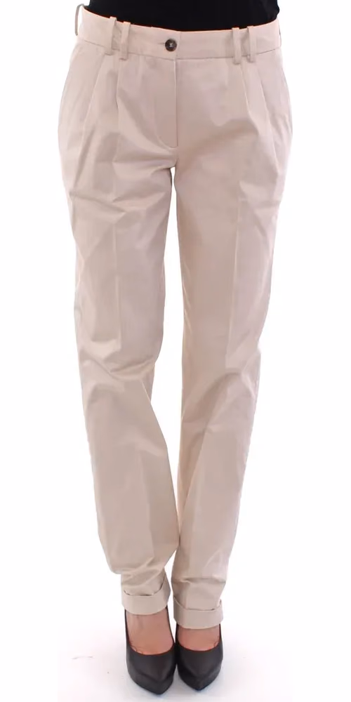 Dolce & Gabbana Beige Cotton Chinos Pants