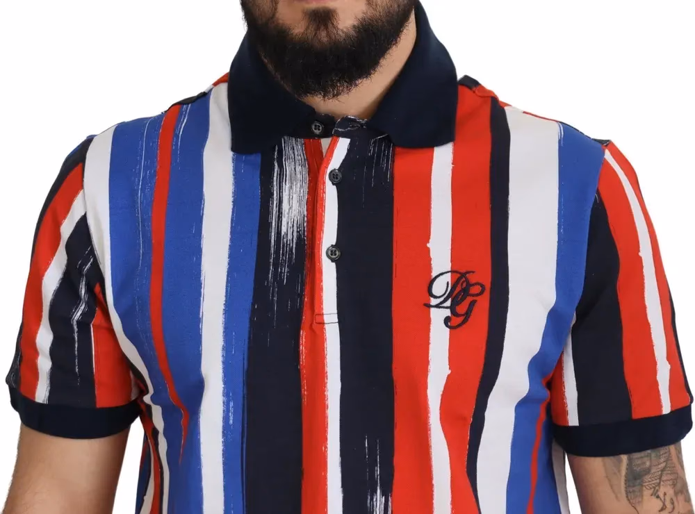 Dolce & Gabbana Multicolor Cotton Polo Top T-shirt