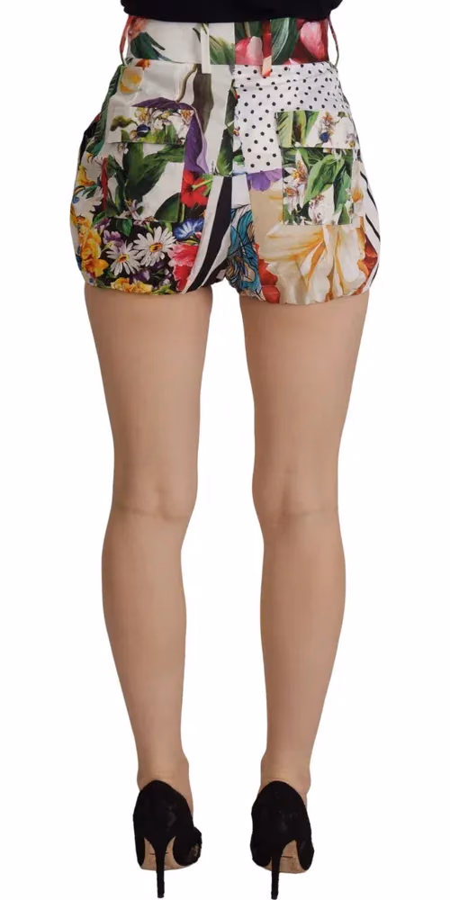 Dolce & Gabbana Multicolor High Waist Hot Pants Shorts