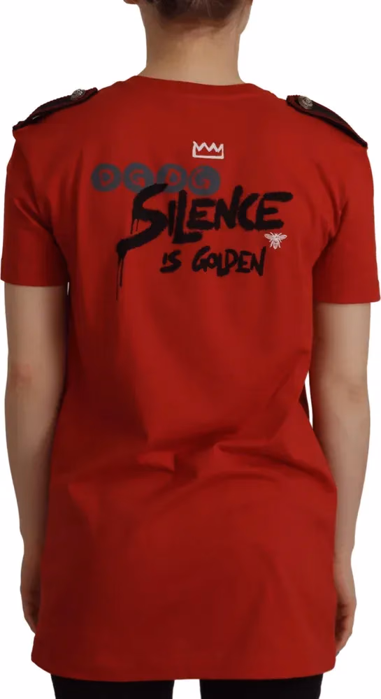 Dolce & Gabbana Red Amor Vincit Omnia Crewneck T-shirt