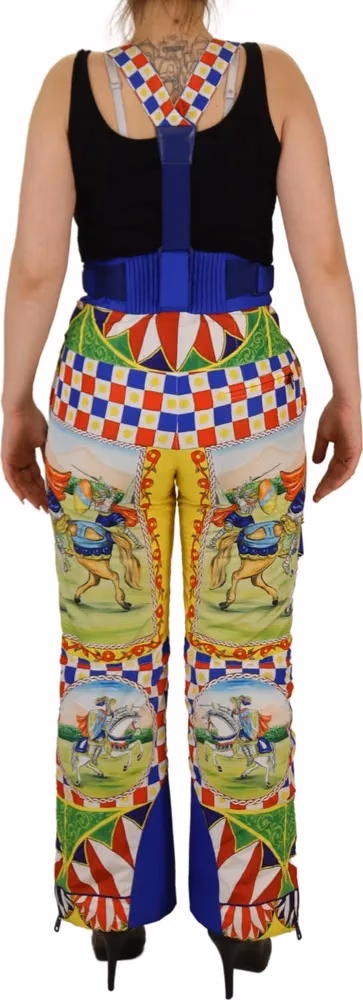 Dolce & Gabbana Multicolor Printed Snow Trouser Pants