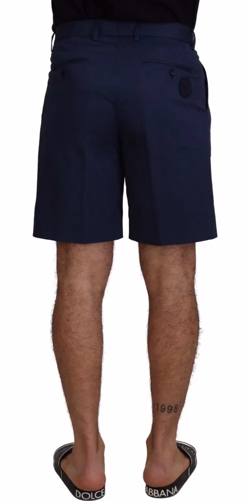 Dolce & Gabbana Blue Chinos Cotton Stretch Casual Shorts